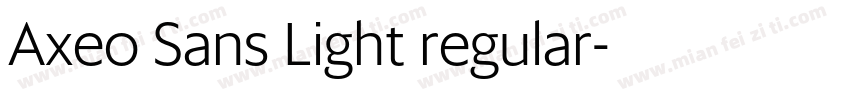 Axeo Sans Light regular字体转换
